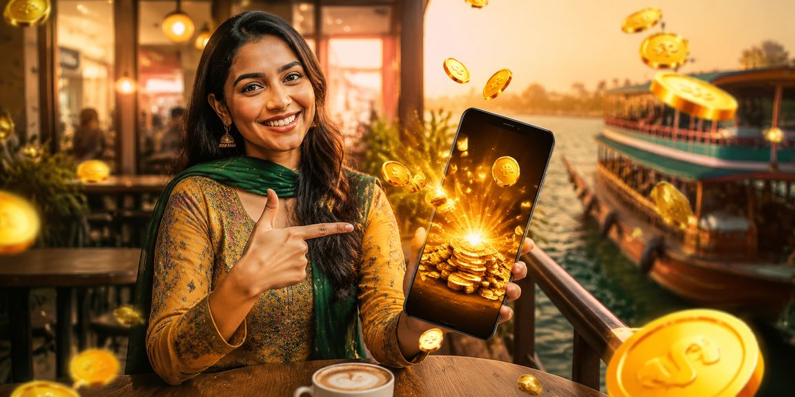 বাংলাদেশি মডেল মোবাইলে xbajee 10 ক্যাসিনো অ্যাপ ব্যবহার করছেন